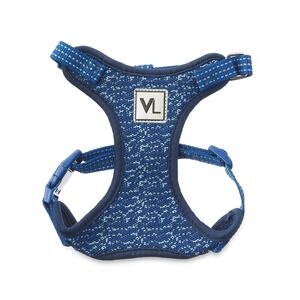 Vibrant Life Flex Knit Dog Harness Blue Camo Padded Mesh Adjustable Comfort